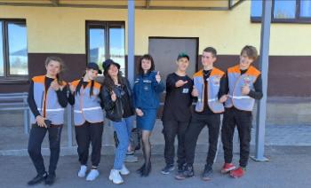 Команда Сланцевского района участвовала в конкурсе юных пожарных