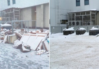 Под окнами стало чище…